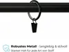 100 Stück Metall Gardinenringe mit Clips Farbe Schwarz Matt Produktbild-Vorschau 8