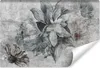 Muralo Selbstklebende Fototapete BLUMEN Beton Optik Vintage Produktbild-Vorschau 1