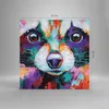 Bilder auf glas - Einteilig - Waschbär Bunt Öl - 30x30cm - Produktbild-Vorschau 3