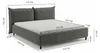 ELVORA DESIGNE Polsterbett 140x200, Modernes Skandi-Bett Produktbild-Vorschau 5