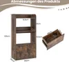 Product dimensions are shown for a bookshelf and a drawer. Podgląd zdjęcia produktu