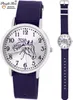 Armbanduhr Mädchen Pferd violett Kinderuhr wasserdicht Produktbild-Vorschau 6