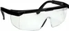 A pair of clear safety glasses with black frames is shown against a white background. Náhled obrázku produktu
