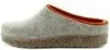 A single gray slipper with an orange trim is shown against a white background. Produktbild-Vorschau