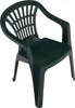 A dark green plastic garden chair is shown against a white background. Náhled obrázku produktu