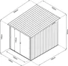 Fahrradgarage für 3 Fahrräder Metall 149 x 192 cm anthrazit Produktbild-Vorschau 3