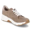A single brown and beige sneaker with a white sole and white laces is shown against a white background. Produktbild-Vorschau