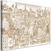 Leinwandbild fröhliche stadt 60x40 cm Feeby beige wandbild Produktbild-Vorschau 1