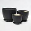 Keramik-Blumentopf, Schwarz Matt, Durchmesser 14,5 Cm, Höhe Produktbild-Vorschau 4