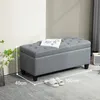 HOMCOM Lavica Čalúnená lavica s úložným priestorom Komoda Náhľad obrázku produktu 3