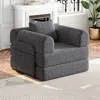 [Patentiertes Design] Chenille-Schlafsofa 2-in-1 mit Produktbild-Vorschau 2