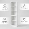 SELO Bibliothèque moderne 50 x 31 x 183 cm – Blanc – 5 Voir les images du produit 6