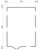 A technical drawing or blueprint of a garden shed. Anteprima dell’immagine prodotto