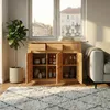 Kommode Kernbuche 127 cm Massivholz-Front 3-türig Sideboard Produktbild-Vorschau 6