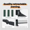 vidaXL Ausziehbare Markise Grün und Weiß 350 x 250 cm Produktbild-Vorschau 6