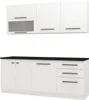 Homestyle4u Küche Küchenblock 200 cm Weiß Küchenzeile ohne Produktbild-Vorschau 10
