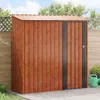 vidaXL Capannoni da giardino Marrone 203,5 x 73 x 200 cm Anteprima dell’immagine prodotto 2