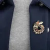 PINETS Brosche Kranz Blatt Strass Blume Geschenk Produktbild-Vorschau 3
