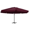 vidaXL Parasol avec mât en aluminium 600 cm rouge bordeaux Voir les images du produit 5