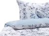 BELIANI Bettwäsche Set Weiß / Blau aus Baumwolle 155 x 220 Produktbild-Vorschau 1