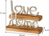 Dekoaufsteller Love Home H 11 cm Mangoholz Aluminium 2er Produktbild-Vorschau 6