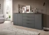 Kopenhagen buffet 4 tiroirs, 3 portes anthracite. Voir les images du produit 5
