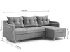 AX LIVING Eckcouch mit Bettfunktion Balerno 224 cm – Produktbild-Vorschau 4