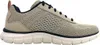 A side view of a single beige athletic shoe. Voir les images du produit