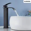 ROSA | Premium hohe Wasserfall Badarmatur Schwarz | Hotel Produktbild-Vorschau 5
