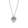 Kette Funkelndes Halo Herz von PANDORA aus 925er Silber, Produktbild-Vorschau 2