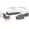 The Living Store 13-tlg. Garten-Sofagarnitur mit Kissen Produktbild-Vorschau 8