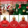 A collage showing a child decorating a Christmas tree and close-ups of red Christmas ornaments. Produktbild-Vorschau
