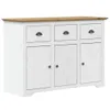 vidaXL Highboard BODO blanc marron 115,5x43x200,5 cm Pin Voir les images du produit 7