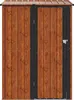 vidaXL Zahradní přístřešek hnědý 140,5 x 74 x 200 cm kovový Náhled obrázku produktu 5