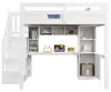 Lit mezzanine 140 x 200 cm avec escalier, blanc | Lit Voir les images du produit 8