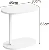 Beistell-/Couchtisch 63 x 45 x 30 cm, Weiß Produktbild-Vorschau 5