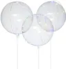 Transparenter Bobo-Ballon mit LED-Lichtern am Stab 50cm, 1 Produktbild-Vorschau 1