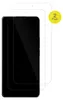 Two screen protectors are shown layered on top of a black smartphone. Podgląd zdjęcia produktu