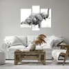 Bild auf Leinwand - Leinwandbild - 3 Teile - Elefanten Produktbild-Vorschau 6