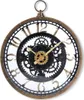 Industrielle Wanduhr 26,5 cm mit schwarzen Zahnrädern Produktbild-Vorschau 1