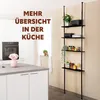 bremermann Teleskop-Wandregal mit 4 schwarzen Ablageböden Produktbild-Vorschau 5