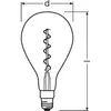 Osram LED Spiral Filament Birnenform A160 Vintage 1906 4W = Produktbild-Vorschau 3