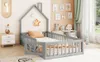 Bed met huisvorm, 90 x 200 cm. Kinderbed met Productafbeelding-voorbeeld 16