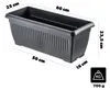 KADAX Blumenkasten 60 x 25 x 24 cm, großer Balkonkasten aus Produktbild-Vorschau 3