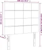 vidaXL LED Kopfteil Schwarz 100x5x118/128 cm Stoff -  Kopf- Produktbild-Vorschau 7