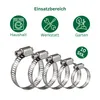 Schlauchschellen Set 10 tlg Schlauchklemmen Metall Produktbild-Vorschau 5