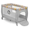 A baby travel cot with a patterned trim. Produktbild-Vorschau