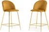 Set de 2 tabourets intérieurs en velours rembourré avec Voir les images du produit 1