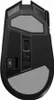 The underside of a black wireless gaming mouse is shown against a white background. Produktbild-Vorschau