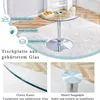 Nowoczesny okrągły stół szklany o średnicy 85 cm – Podgląd zdjęcia produktu 6